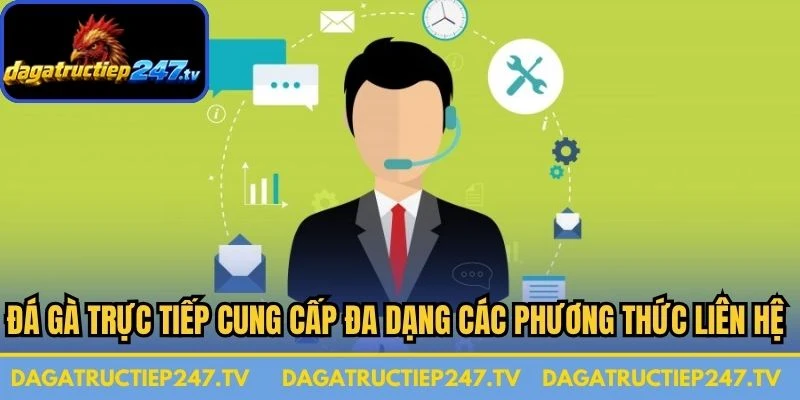 Đá gà trực tiếp cung cấp đa dạng các phương thức liên hệ tiện lợi